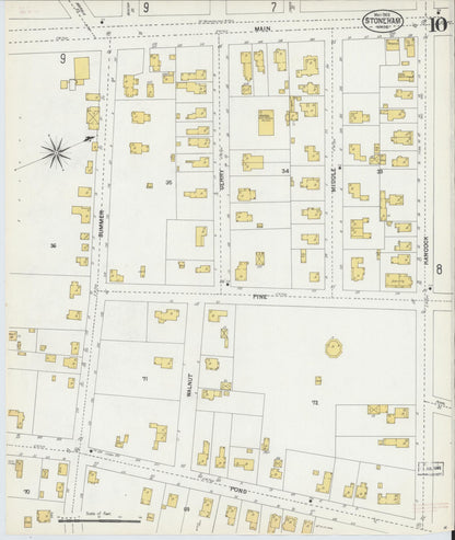 Sanborn Fire Insurance Map from Stoneham, Middlesex County, Massachusetts (1903), Sheet #0010 - Historic Sanborn Fire Insurance Map Print, vintage old map wall art, antique decor, genealogy gift, Massachusetts Massachusetts map