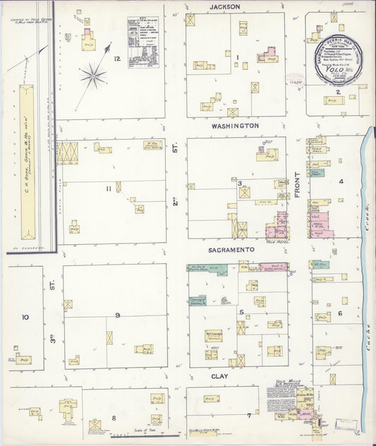 Sanborn Fire Insurance Map from Yolo, Yolo County, California. (1891) – Historic Sanborn Fire Insurance Map Print