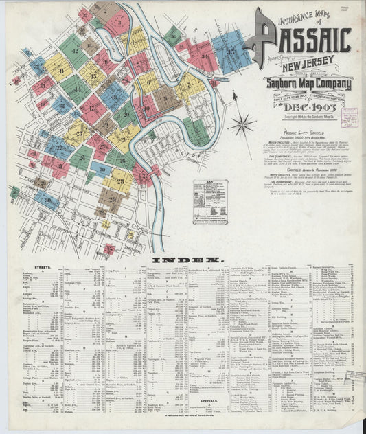 Sanborn Fire Insurance Map from Passaic, Passaic County, New Jersey. (1903) – Historic Sanborn Fire Insurance Map Print