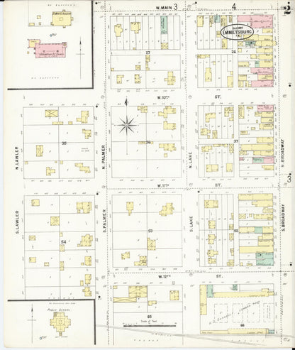 Sanborn Fire Insurance Map from Emmetsburg, Palo Alto County, Iowa (1897), Sheet #0002 - Historic Sanborn Fire Insurance Map Print