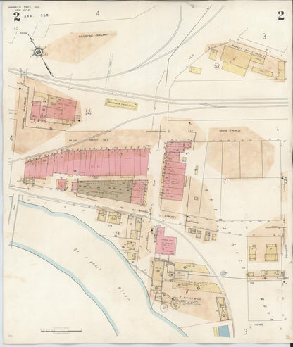Sanborn Fire Insurance Map from Marked Tree, Poinsett County, Arkansas (1941), Sheet #0002 - Complete Map Set gallery image, historic Sanborn map, vintage wall art, Arkansas Arkansas
