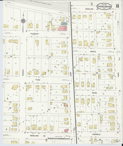 Sanborn Fire Insurance Map from Chicago Junction, Huron County, Ohio (1911), Sheet #0008 - Complete Map Set gallery image, historic Sanborn map, vintage wall art, Ohio Ohio