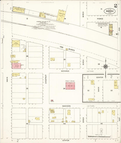 Sanborn Fire Insurance Map from Kimberly, Twin Falls County, Idaho (1911), Sheet #0002 - Complete Map Set gallery image, historic Sanborn map, vintage wall art, Falls Idaho