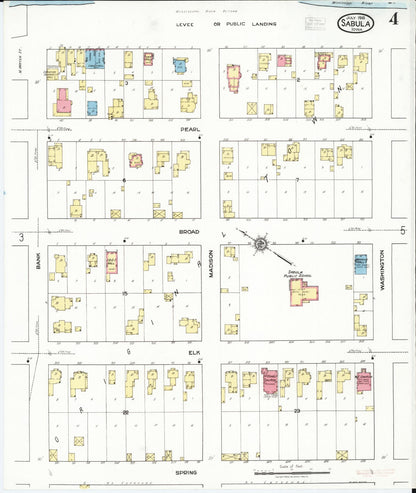 Sanborn Fire Insurance Map from Sabula, Jackson County, Iowa (1918), Sheet #0004 - Historic Sanborn Fire Insurance Map Print, vintage old map wall art