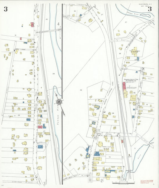 Sanborn Fire Insurance Map from Sloatsburg, Rockland County, New York (1942), Sheet #0003 - Historic Sanborn Fire Insurance Map Print, vintage old map wall art, antique decor, genealogy gift, New York New York map