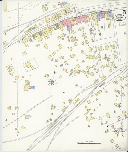 Sanborn Fire Insurance Map from Eureka, Juab County, Utah (1908), Sheet #0005 - Complete Map Set gallery image, historic Sanborn map, vintage wall art, Utah Utah