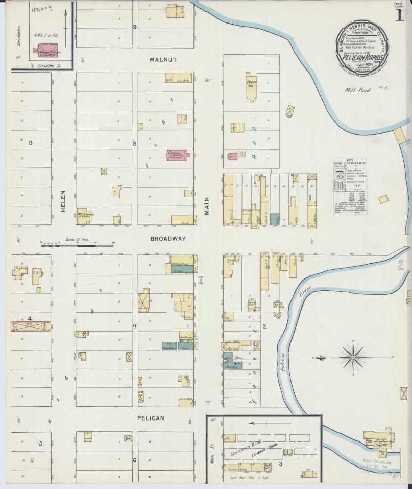 Sanborn Fire Insurance Map from Pelican Rapids, Otter Tail County, Minnesota. (1894) – Map View