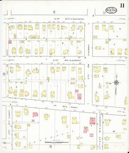 Sanborn Fire Insurance Map from Newton, Jasper County, Iowa (1918), Sheet #0011 - Historic Sanborn Fire Insurance Map Print