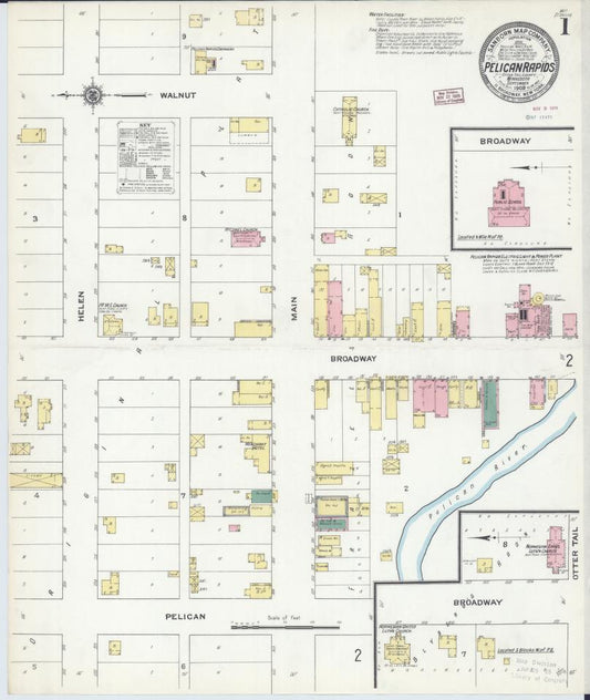 Sanborn Fire Insurance Map from Pelican Rapids, Otter Tail County, Minnesota. (1909) – Map View
