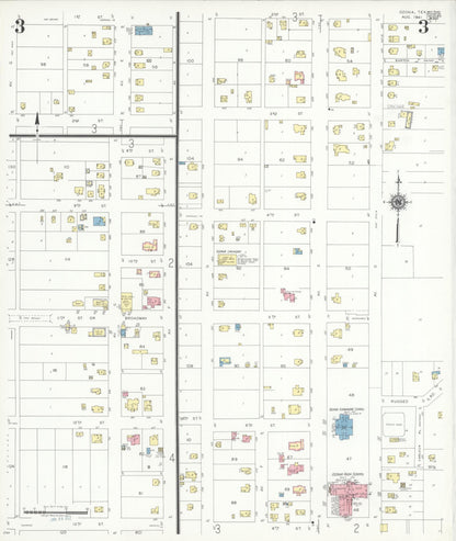Sanborn Fire Insurance Map from Ozona, Crockett County, Texas (1941), Sheet #0003 - Historic Sanborn Fire Insurance Map Print, vintage old map wall art, antique decor, genealogy gift, Texas Texas map