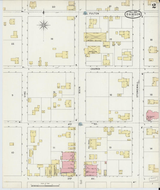 Sanborn Fire Insurance Map from Dawson, Terrell County, Georgia (1895), Sheet #0002