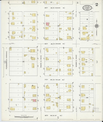Sanborn Fire Insurance Map from Caney, Montgomery County, Kansas (1917), Sheet #0002 - Complete Map Set gallery image, historic Sanborn map, vintage wall art, Kansas Kansas