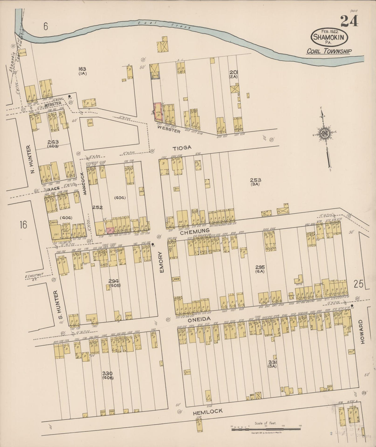 Sanborn Fire Insurance Map from Shamokin, Northumberland County, Pennsylvania (1922), Sheet #0024 - Complete Map Set gallery image, historic Sanborn map, vintage wall art, Pennsylvania Pennsylvania