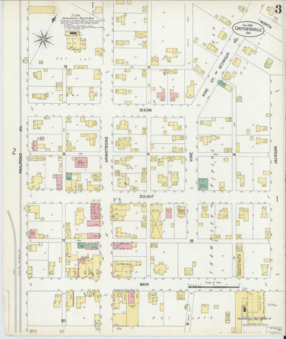 Sanborn Fire Insurance Map from Crothersville, Jackson County, Indiana (1901), Sheet #0003 - Historic Sanborn Fire Insurance Map Print, vintage old map wall art, antique decor, genealogy gift, Indiana Indiana map