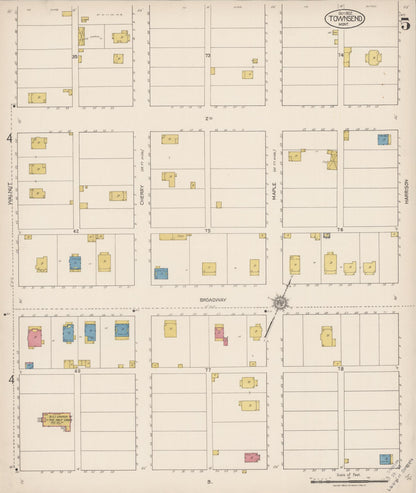 Sanborn Fire Insurance Map from Townsend, Broadwater County, Montana (1922), Sheet #0005 - Complete Map Set gallery image, historic Sanborn map, vintage wall art, Montana Montana