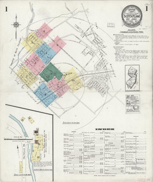 Sanborn Fire Insurance Map from Scotch Plains, Union County, New Jersey. (1924) – Historic Sanborn Fire Insurance Map Print
