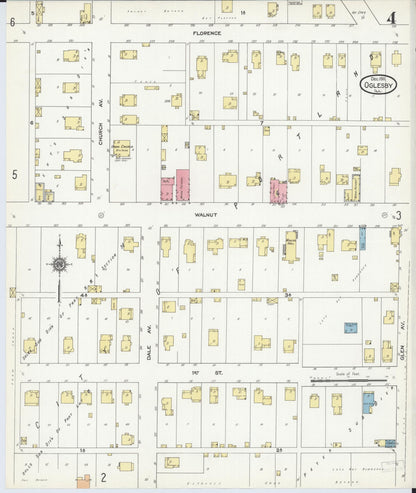 Sanborn Fire Insurance Map from Oglesby, La Salle County, Illinois (1911), Sheet #0004 - Complete Map Set gallery image, historic Sanborn map, vintage wall art, Illinois Illinois