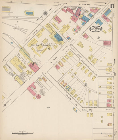 Sanborn Fire Insurance Map from Doylestown, Bucks County, Pennsylvania (1922), Sheet #0010 - Complete Map Set gallery image, historic Sanborn map, vintage wall art, Pennsylvania Pennsylvania