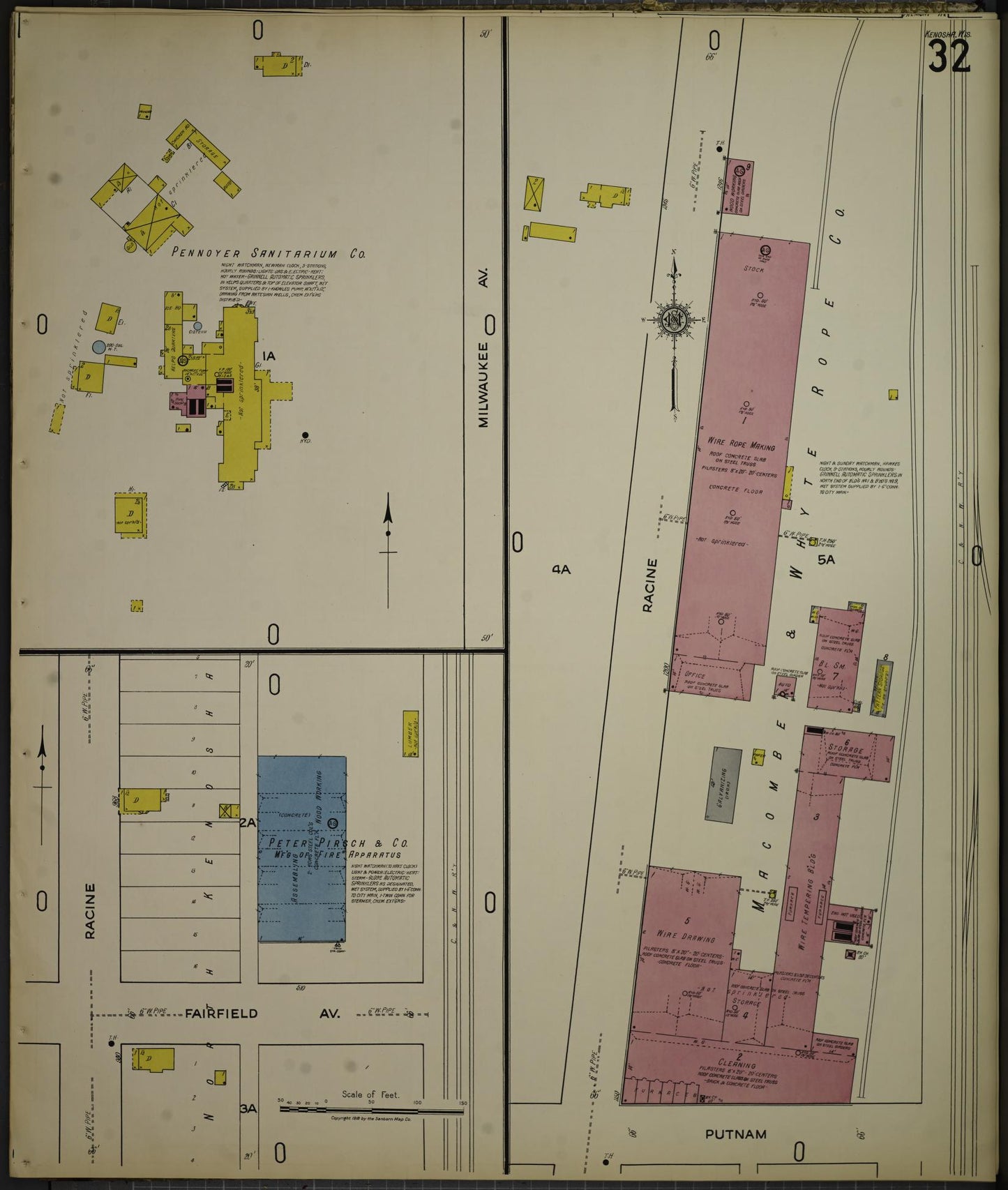 Sanborn Fire Insurance Map from Kenosha, Kenosha County, Wisconsin. (1918), Sheet 36