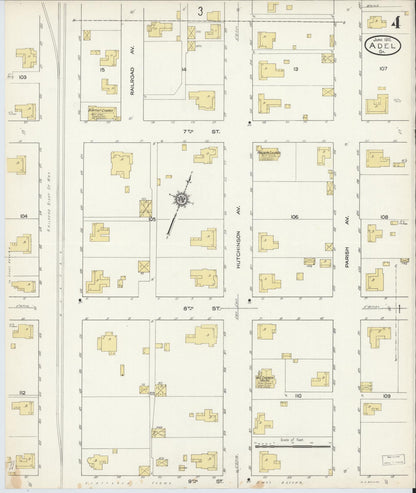 Sanborn Fire Insurance Map from Adel, Cook County, Georgia (1913), Sheet #0004 - Complete Map Set gallery image, historic Sanborn map, vintage wall art, Georgia Georgia