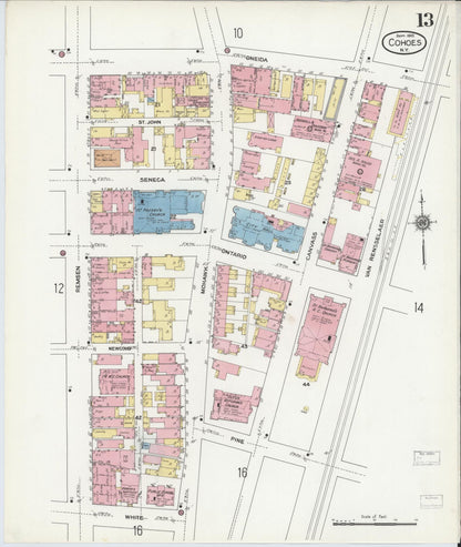 Sanborn Fire Insurance Map from Cohoes, Albany County, New York (1910), Sheet #0012 - Complete Map Set gallery image, historic Sanborn map, vintage wall art, New York New York
