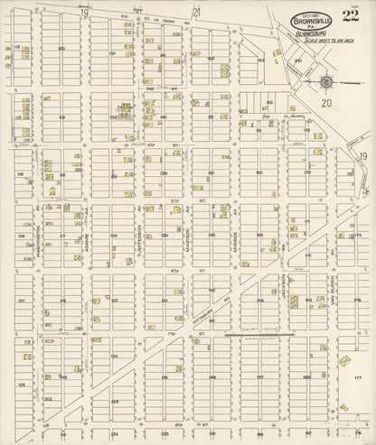 Sanborn Fire Insurance Map from Brownsville, Fayette County, Pennsylvania (1921), Sheet #0022 - Historic Sanborn Fire Insurance Map Print, vintage old map wall art, antique decor, genealogy gift, Pennsylvania Pennsylvania map