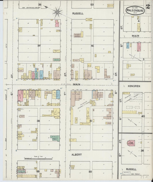 Sanborn Fire Insurance Map from Walsenburg, Huerfano County, Colorado (1890), Sheet #0002 - Historic Sanborn Fire Insurance Map Print, vintage old map wall art, antique decor, genealogy gift, Colorado Colorado map