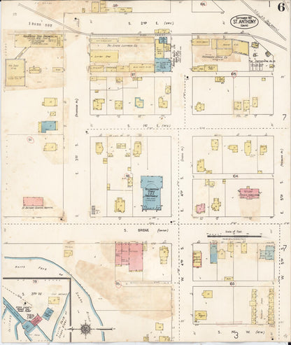 Sanborn Fire Insurance Map from Saint Anthony, Fremont County, Idaho (1944), Sheet #0006 - Complete Map Set gallery image, historic Sanborn map, vintage wall art, Idaho Idaho