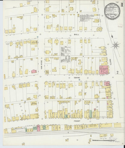 Sanborn Fire Insurance Map from New Straitsville, Perry County, Ohio (1896), Sheet #0001 - Complete Map Set gallery image, historic Sanborn map, vintage wall art, Ohio Ohio