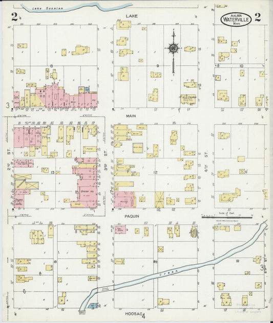 Sanborn Fire Insurance Map from Waterville, Le Sueur County, Minnesota (1924), Sheet #0002 - Historic Sanborn Fire Insurance Map Print, vintage old map wall art, antique decor, genealogy gift, Minnesota Minnesota map