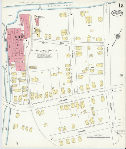 Sanborn Fire Insurance Map from Herkimer, Herkimer County, New York (1911), Sheet #0015 - Complete Map Set gallery image, historic Sanborn map, vintage wall art, New York New York