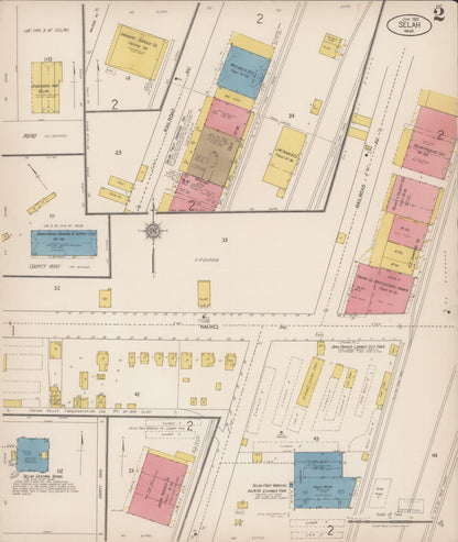Sanborn Fire Insurance Map from Selah, Yakima County, Washington (1922), Sheet #0002 - Complete Map Set gallery image, historic Sanborn map, vintage wall art, Washington Washington