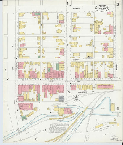 Sanborn Fire Insurance Map from Canal Dover, Tuscarawas County, Ohio (1899), Sheet #0003 - Complete Map Set gallery image, historic Sanborn map, vintage wall art, Ohio Ohio