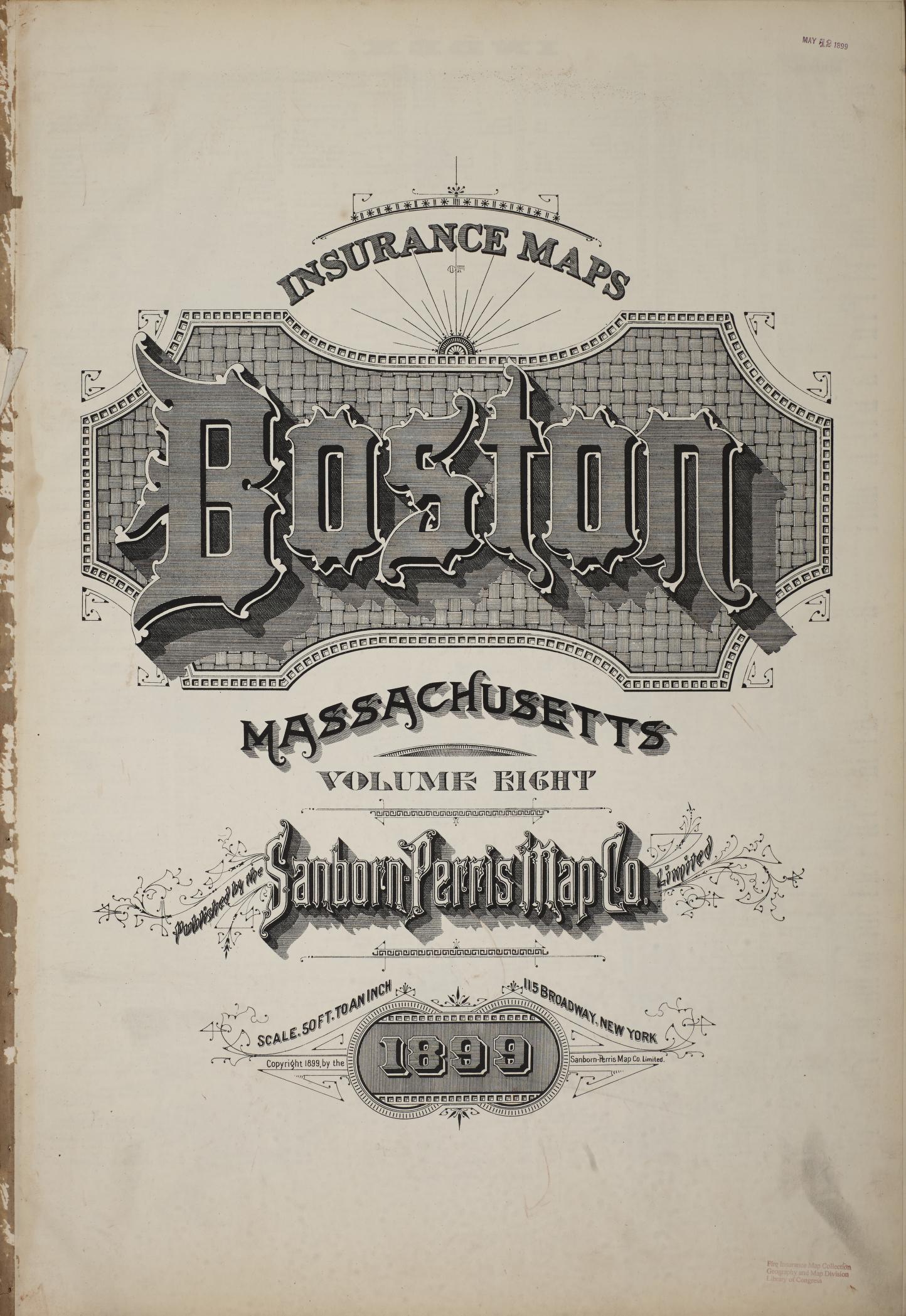 Sanborn Fire Insurance Map from Boston, Suffolk County, Massachusetts (1899), Sheet #0001 - Complete Map Set gallery image, historic Sanborn map, vintage wall art, Massachusetts Massachusetts