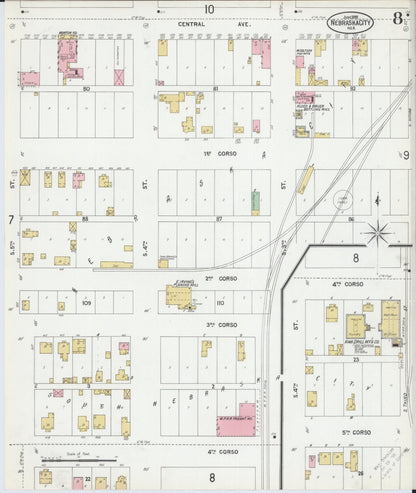 Sanborn Fire Insurance Map from Nebraska City, Otoe County, Nebraska (1899), Sheet #0008 - Complete Map Set gallery image, historic Sanborn map, vintage wall art, Nebraska Nebraska