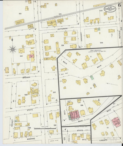 Sanborn Fire Insurance Map from Conneaut, Ashtabula County, Ohio (1898), Sheet #0006 - Complete Map Set gallery image, historic Sanborn map, vintage wall art, Ohio Ohio