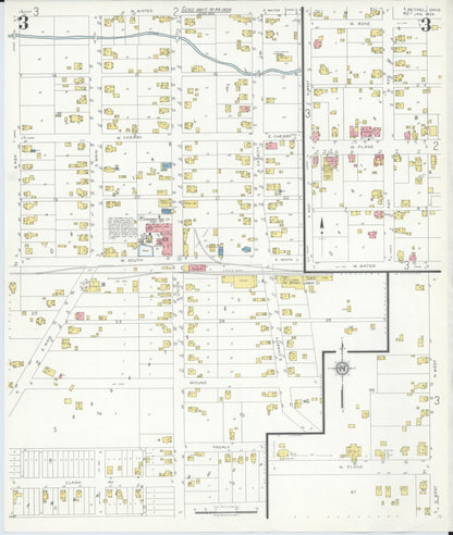 Sanborn Fire Insurance Map from Bethel, Clermont County, Ohio (1933), Sheet #0003 - Historic Sanborn Fire Insurance Map Print, vintage old map wall art, antique decor, genealogy gift, Ohio Ohio map