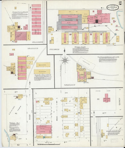 Sanborn Fire Insurance Map from Altoona, Wilson County, Kansas (1906), Sheet #0002 - Complete Map Set gallery image, historic Sanborn map, vintage wall art, Kansas Kansas