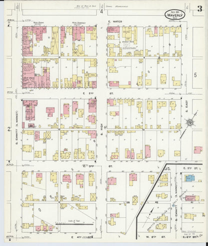 Sanborn Fire Insurance Map from Waverly, Pike County, Ohio (1911), Sheet #0003 - Complete Map Set gallery image, historic Sanborn map, vintage wall art, Ohio Ohio