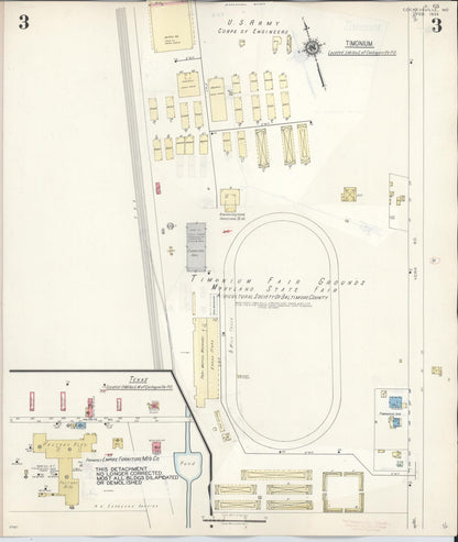 Sanborn Fire Insurance Map from Cockeysville, Baltimore County, Maryland (1946), Sheet #0003 - Complete Map Set gallery image, historic Sanborn map, vintage wall art, Maryland Maryland