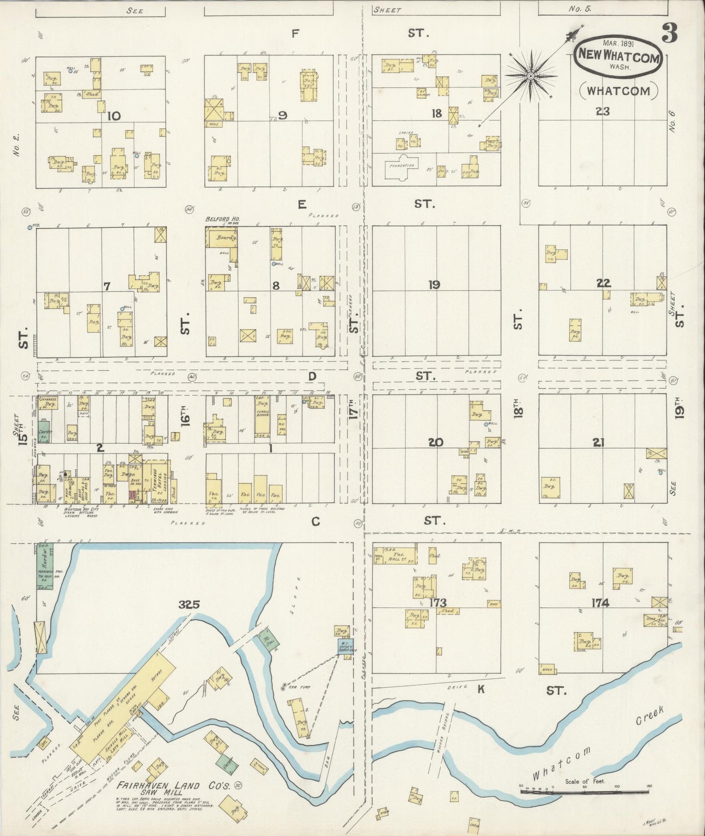 Sanborn Fire Insurance Map from New Whatcom, Whatcom County, Washington (1891), Sheet #0003