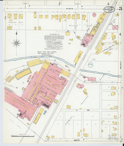Sanborn Fire Insurance Map from Shelby, Richland County, Ohio (1904), Sheet #0003 - Historic Sanborn Fire Insurance Map Print, vintage old map wall art, antique decor, genealogy gift, Ohio Ohio map