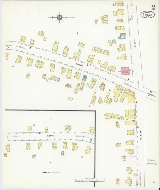 Sanborn Fire Insurance Map from Tully, Onondaga County, New York (1911), Sheet #0002 - Historic Sanborn Fire Insurance Map Print, vintage old map wall art, antique decor, genealogy gift, New York New York map