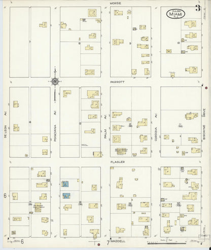 Sanborn Fire Insurance Map from Miami, Dade County, Florida (1914), Sheet #0003 - Complete Map Set gallery image, historic Sanborn map, vintage wall art, Florida Florida