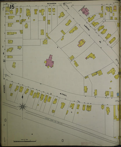 Sanborn Fire Insurance Map from Jackson, Jackson County, Michigan (1907), Sheet #0015 - Complete Map Set gallery image, historic Sanborn map, vintage wall art, Michigan Michigan