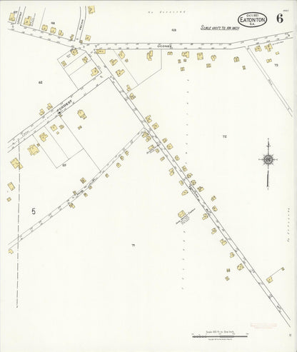 Sanborn Fire Insurance Map from Eatonton, Putnam County, Georgia (1921), Sheet #0006 - Complete Map Set gallery image, historic Sanborn map, vintage wall art, Georgia Georgia