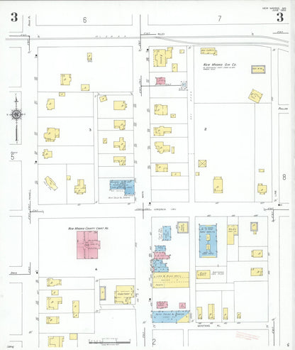 Sanborn Fire Insurance Map from New Madrid, New Madrid County, Missouri (1950), Sheet #0003 - Historic Sanborn Fire Insurance Map Print, vintage old map wall art, antique decor, genealogy gift, Missouri Missouri map