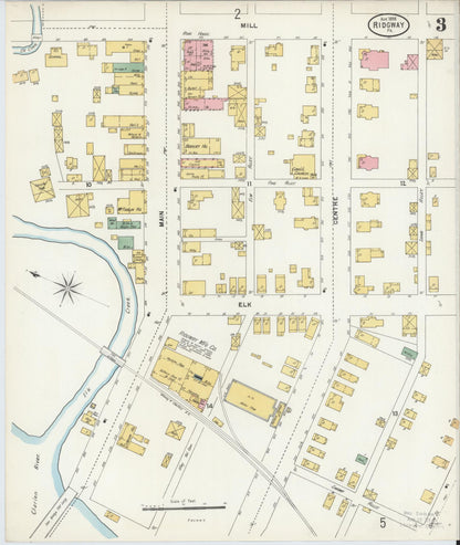 Sanborn Fire Insurance Map from Ridgway, Elk County, Pennsylvania (1898), Sheet #0003 - Complete Map Set gallery image, historic Sanborn map, vintage wall art, Pennsylvania Pennsylvania