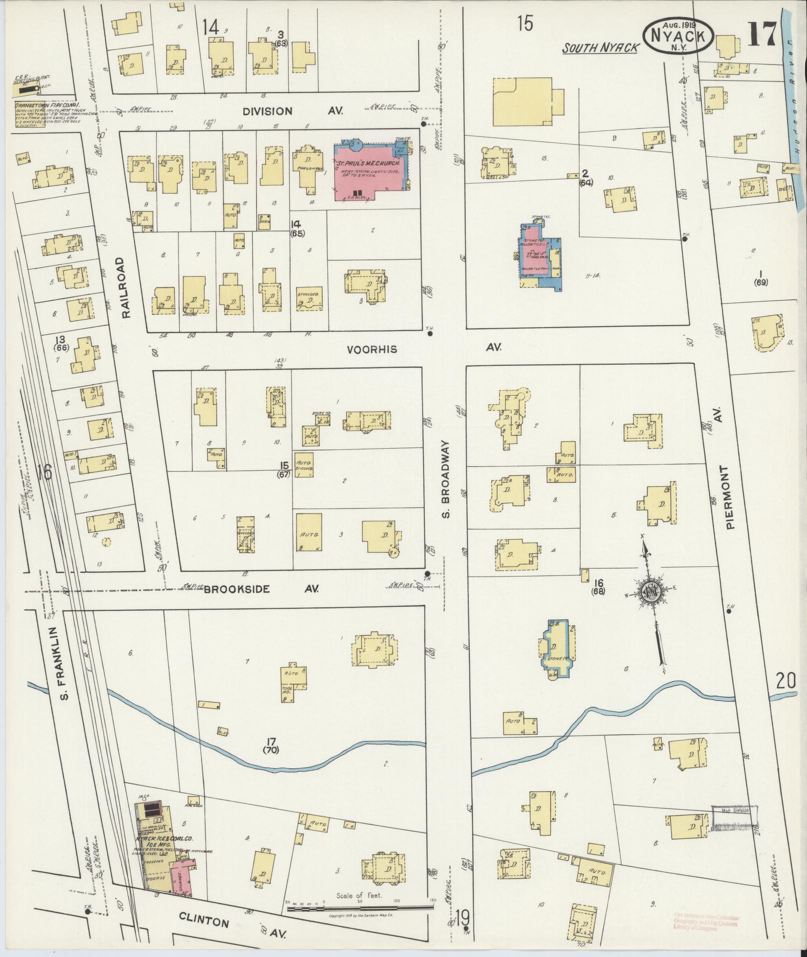 Sanborn Fire Insurance Map from Nyack, Rockland County, New York. (1919), Sheet #0017