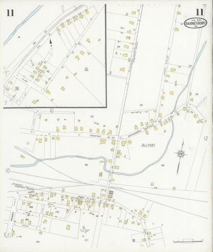 Sanborn Fire Insurance Map from Barnesboro, Cambria County, Pennsylvania (1930), Sheet #0011 - Complete Map Set gallery image, historic Sanborn map, vintage wall art, Pennsylvania Pennsylvania